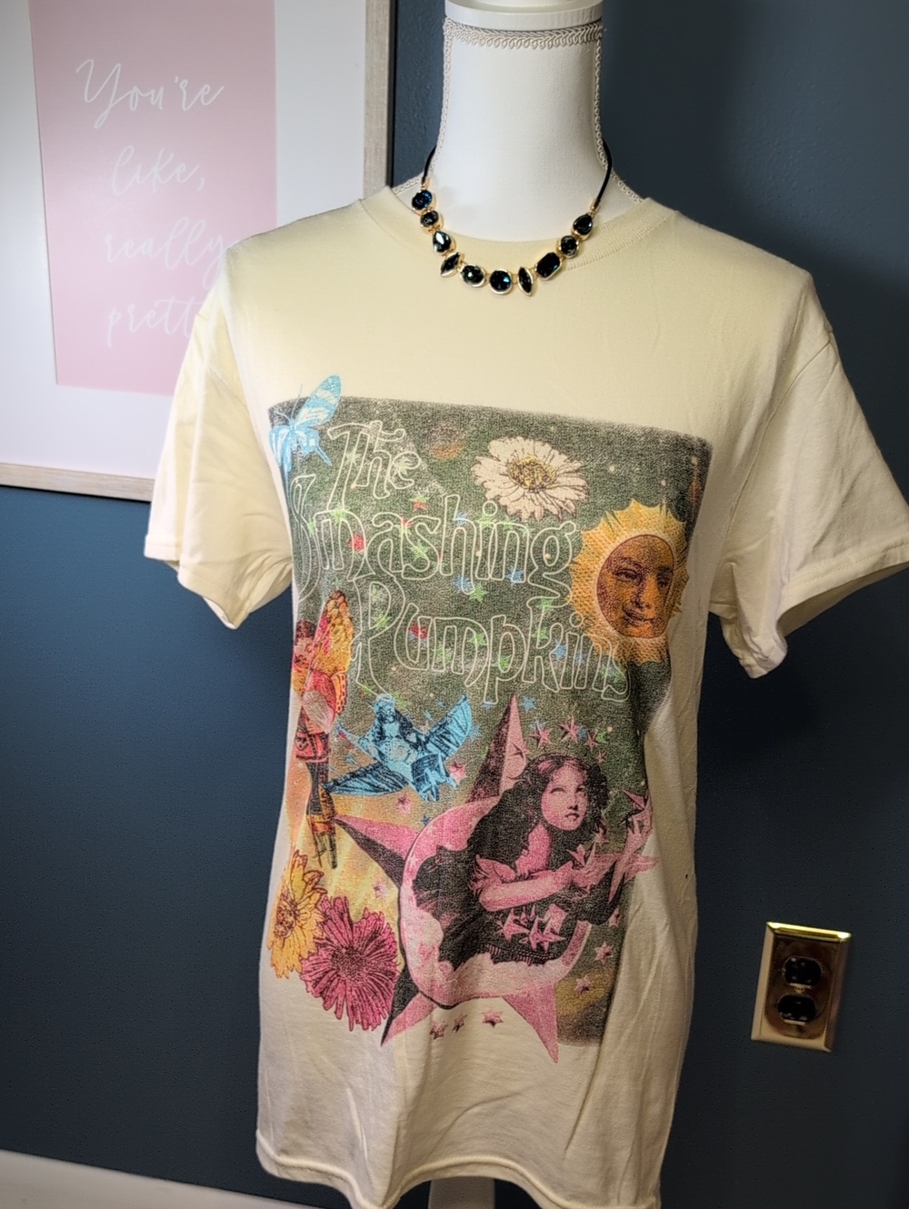 Source Unknown Cream Smashing Pumpkins Graphic Tee
